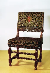 Chair with spiral stretchers, late 17th century